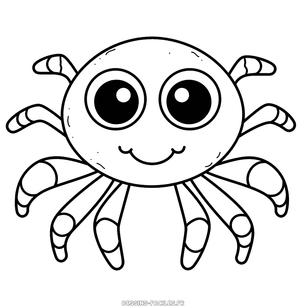 Dessin facile araignée