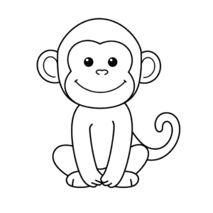 Dessin facile chimpanzé
