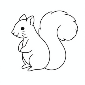 Dessin facile écureuil