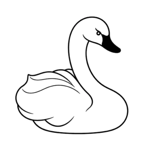 Dessin facile cygne