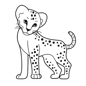 Dessin facile guépard