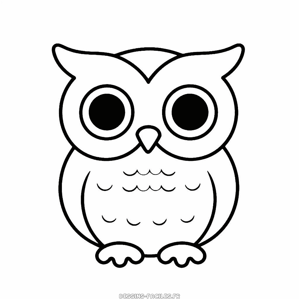 Dessin facile hibou