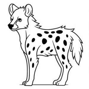 Dessin facile hyène