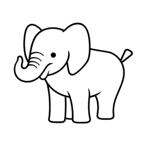Dessin facile éléphant