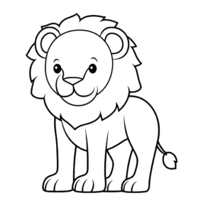 Dessin facile lion