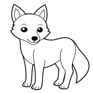 Dessin facile loup gris