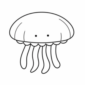 Dessin facile méduse