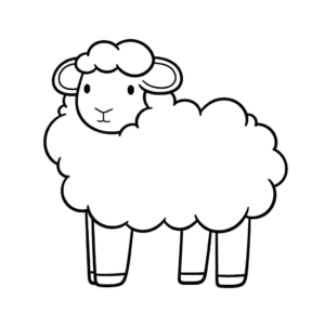 Dessin facile mouton