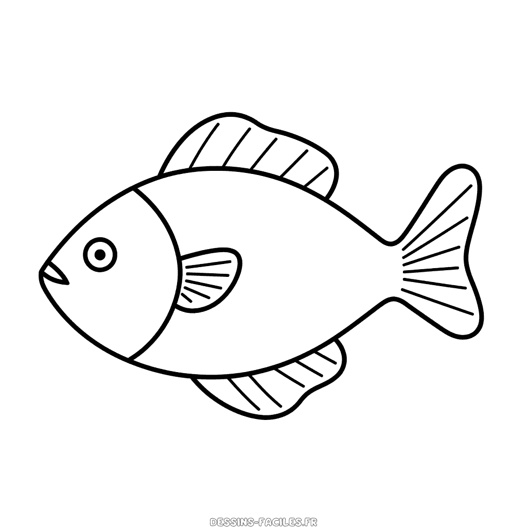 Dessin facile poisson