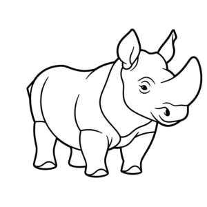 Dessin facile rhinocéros