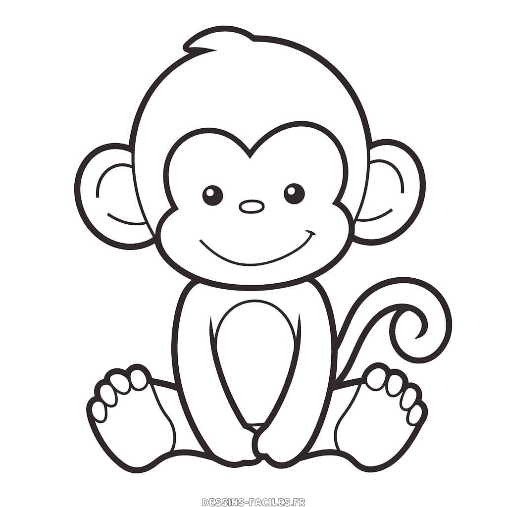 Dessin facile singe