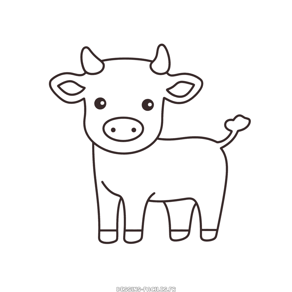Dessin facile vache