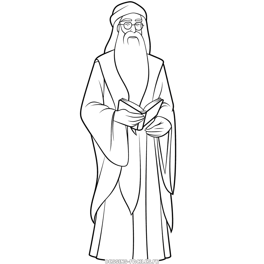 Dessin facile albus dumbledore