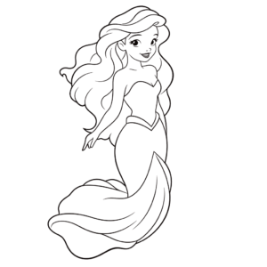 Dessin facile ariel la petite sirène