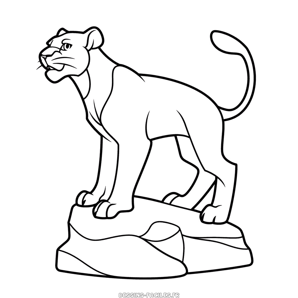 Dessin facile bagheera le livre de la jungle