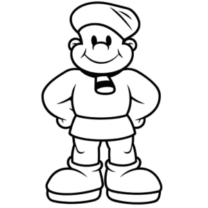 Dessin facile bluto popeye