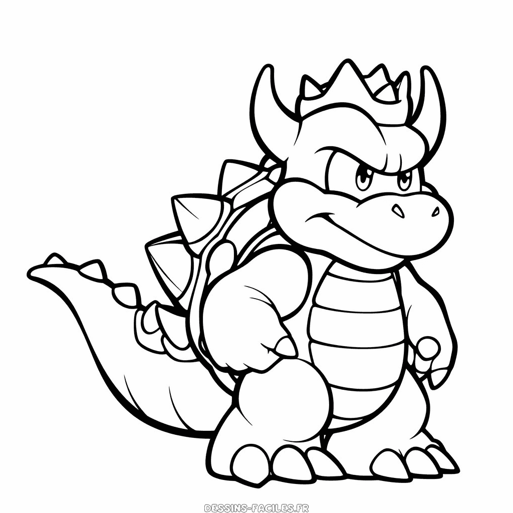 Dessin facile bowser