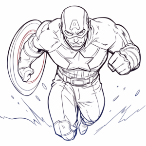 Dessin facile capitaine amérique