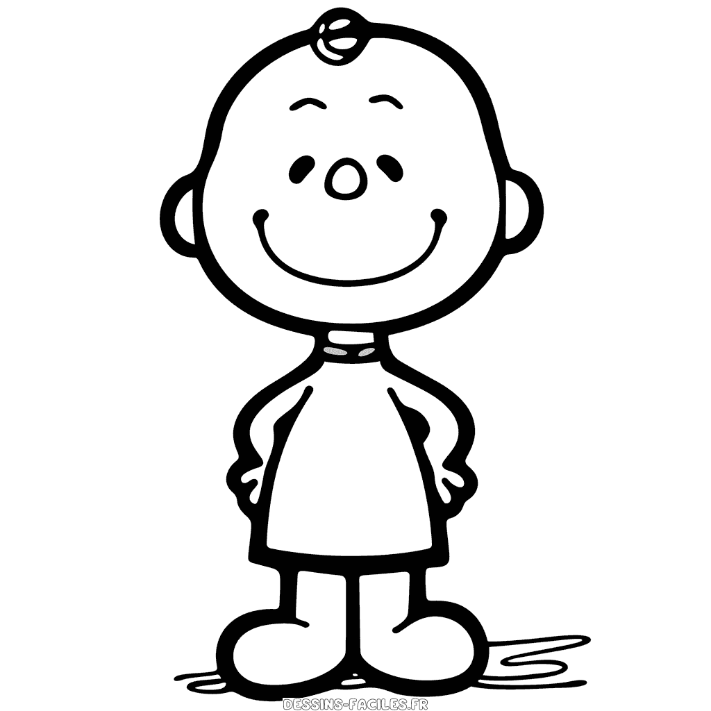 Dessin facile charlie brown les peanuts
