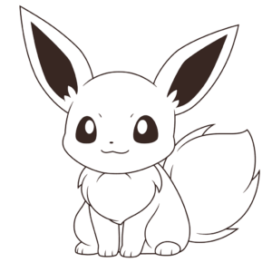 Dessin facile eevee pokemon