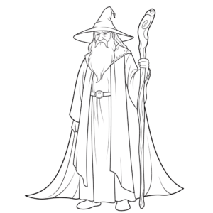 Dessin facile gandalf