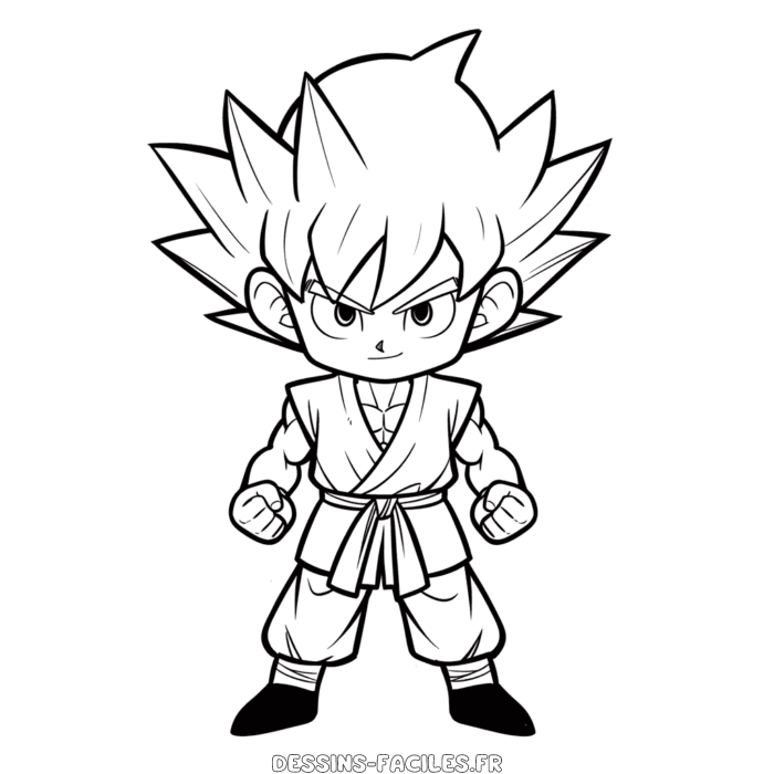 Dessin facile goku dragon ball | Dessins Faciles à Reproduire ou Colorier