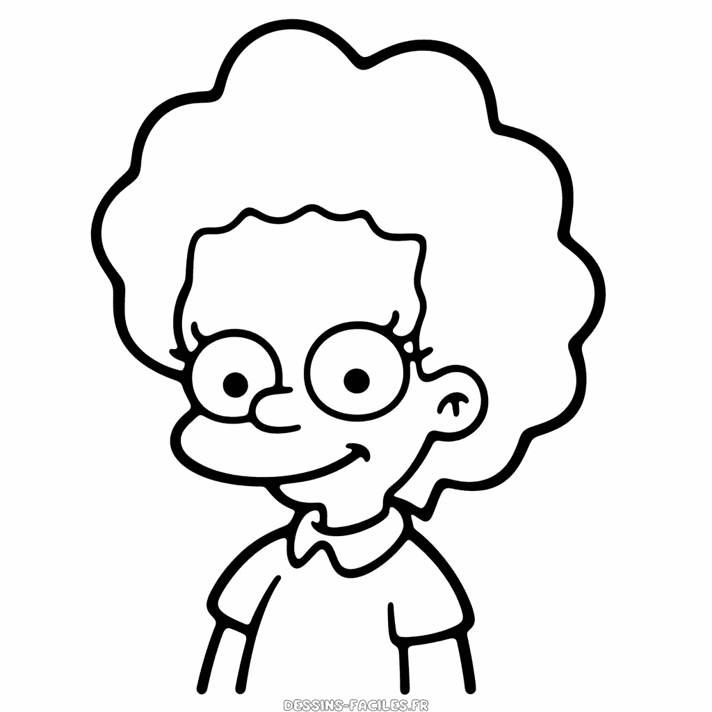 Dessin facile lisa simpson les simpsons
