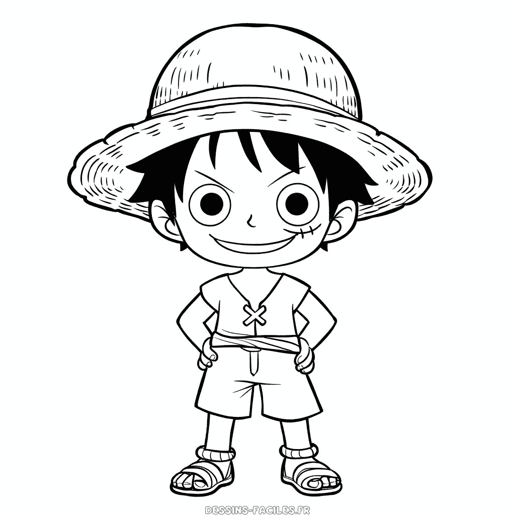 Dessin facile luffy one piece