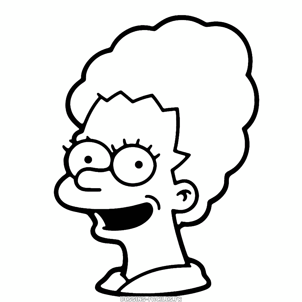 Dessin facile marge simpson les simpson