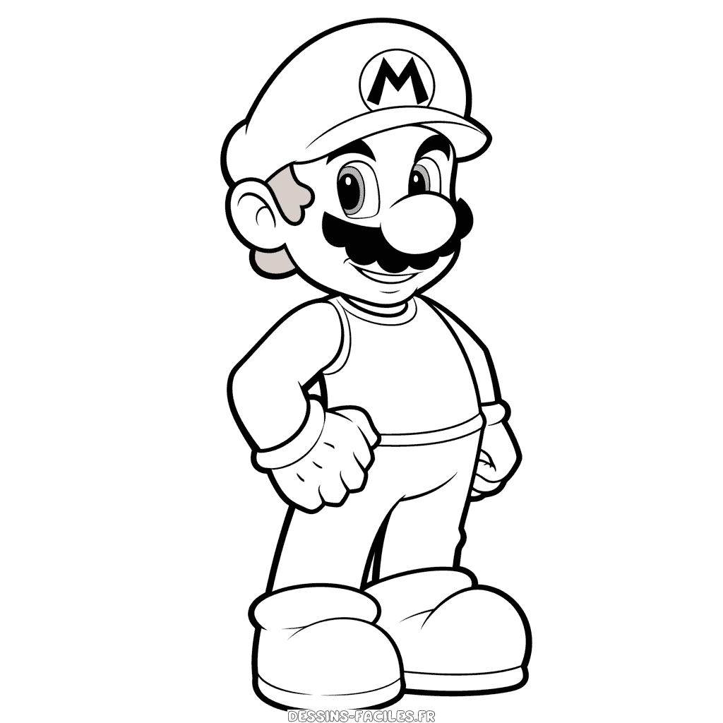 Dessin facile mario