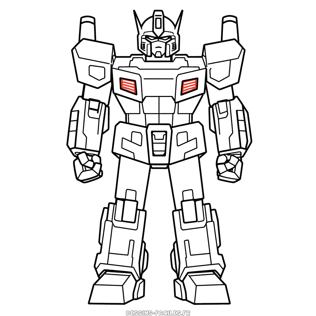 Dessin facile optimus prime transformateurs