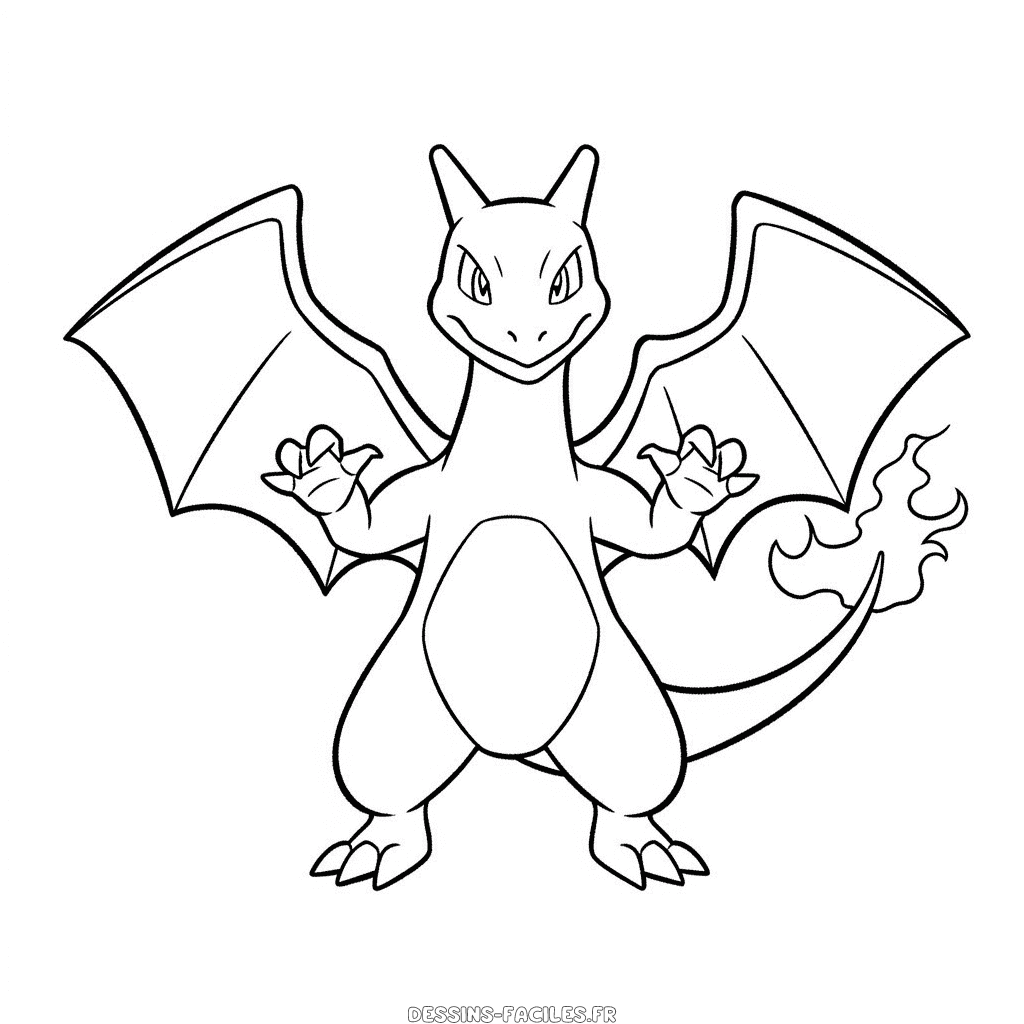 Dessin facile pokemon charizard