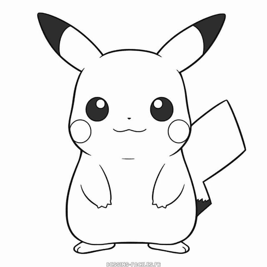 Dessin facile pokemon pikachu