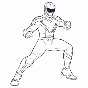 Dessin facile ranger bleu power rangers