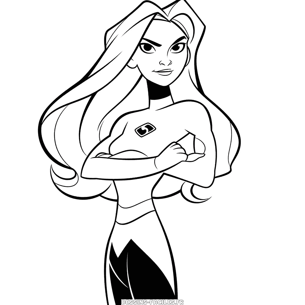 Dessin facile shego kim possible