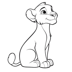 Dessin facile simba le roi lion