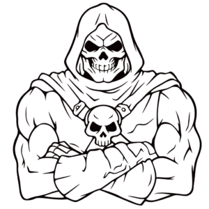 Dessin facile skeletor maîtres de l'univers