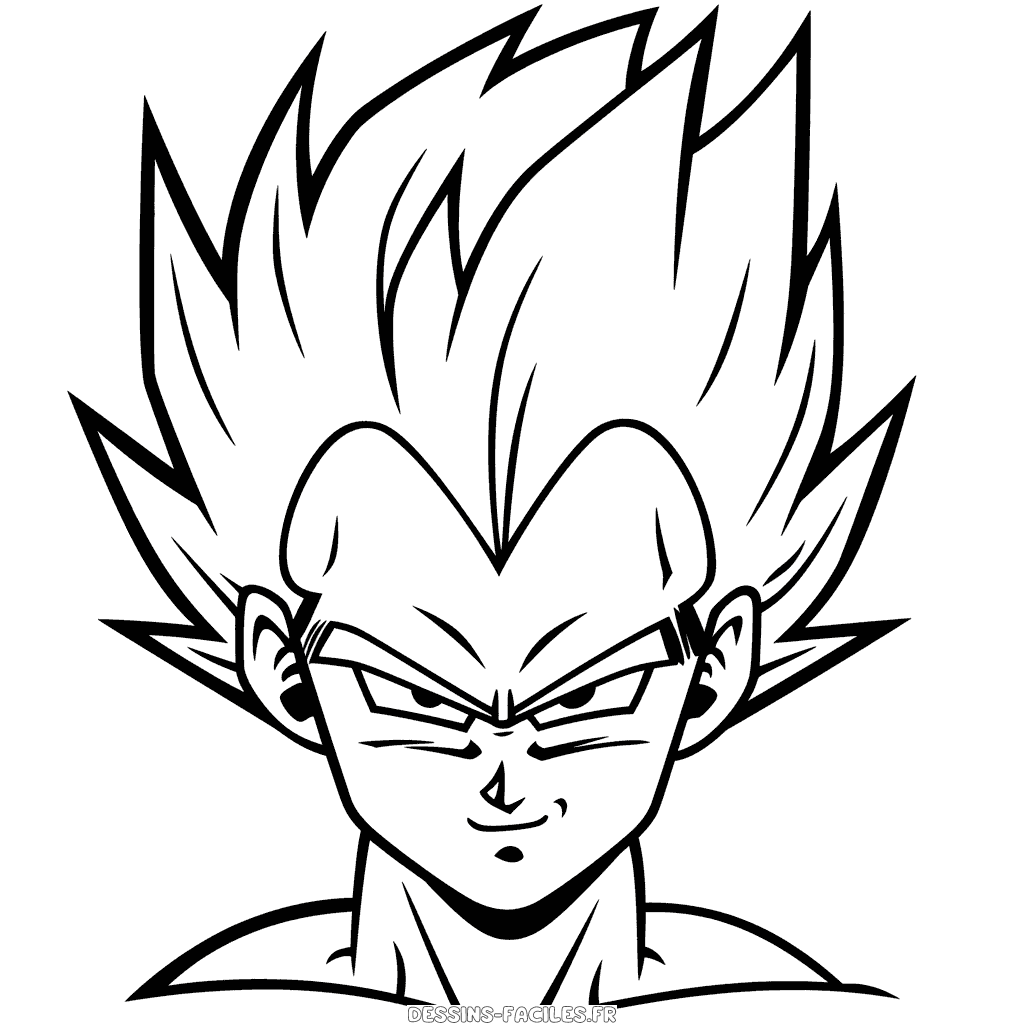 Dessin facile vegeta dragon ball