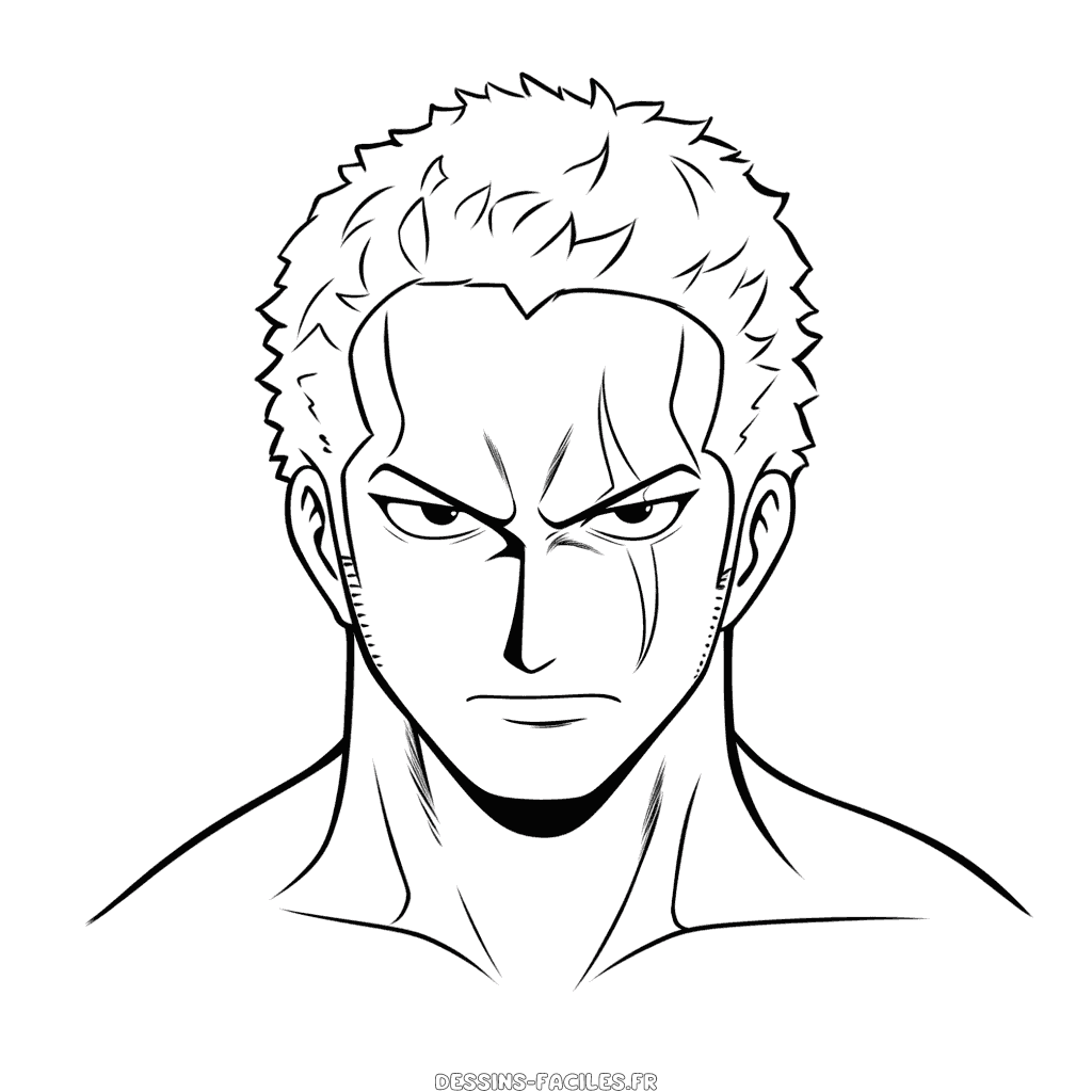 Dessin facile zoro one piece