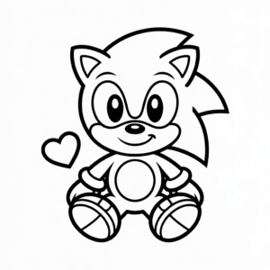 Dessin facile Adorable Bébé Sonic