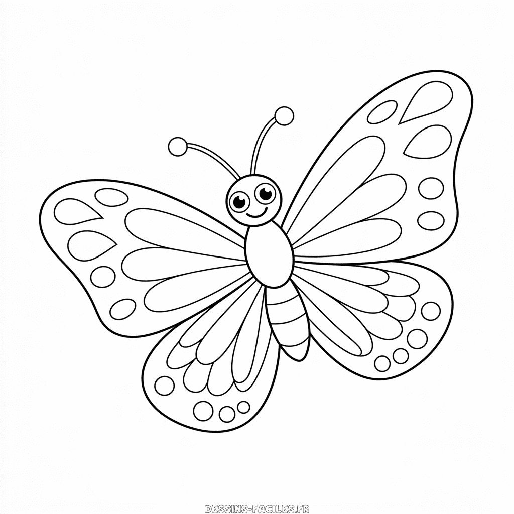 Dessin facile Beau Papillon
