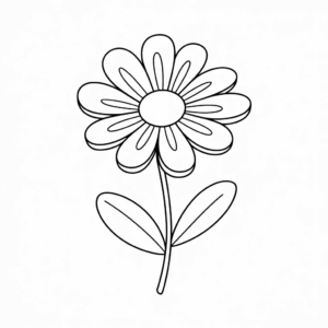 Dessin facile Fleur en 3D