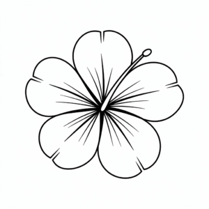 Dessin facile Fleur Hawaïenne