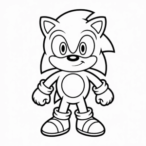 Dessin facile Sonic Classique