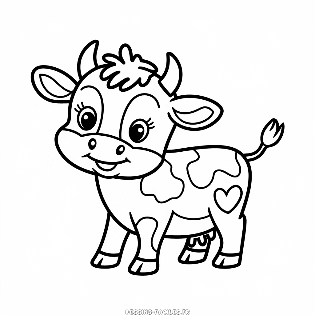 Dessin facile Veau bébé