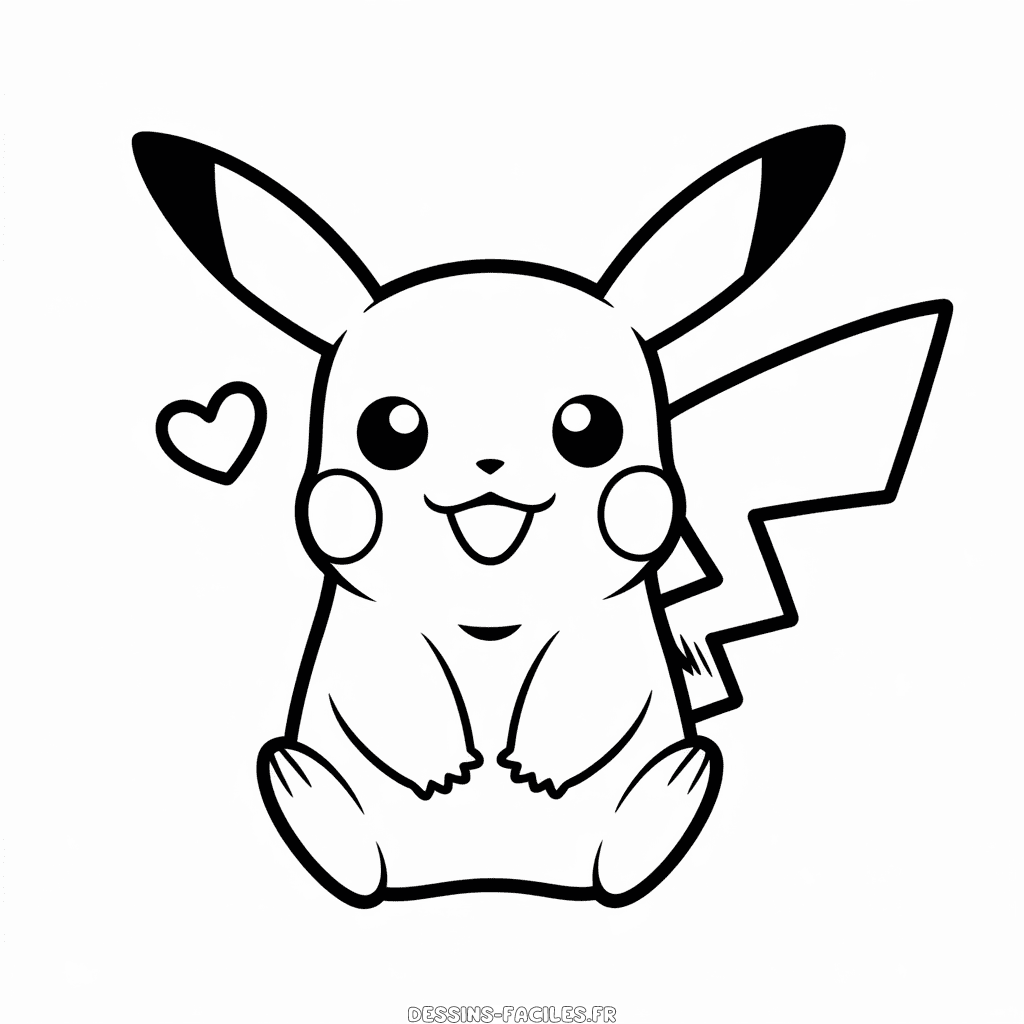 Dessin Facile Adorable Pikachu