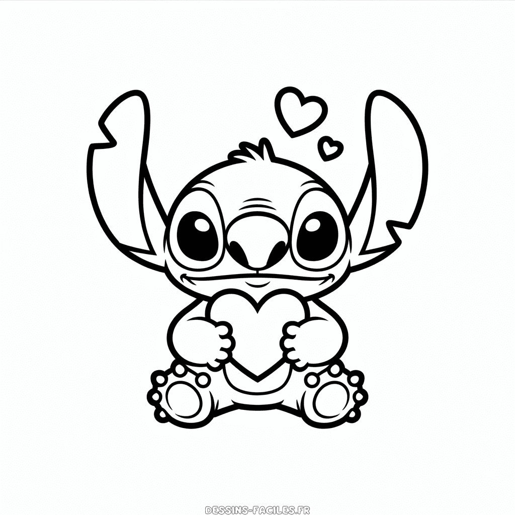 Dessin Facile Aimez Stitch