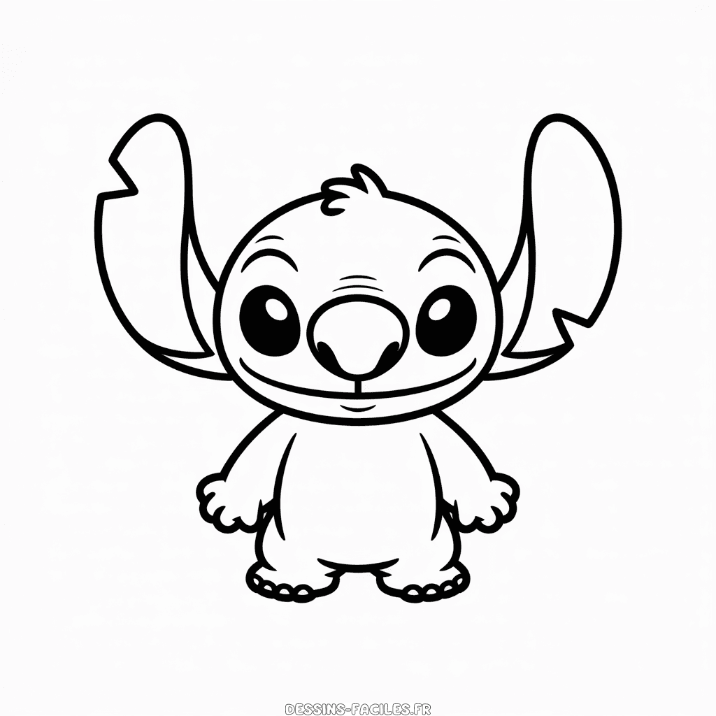 Dessin Facile Angel de Lilo et Stitch