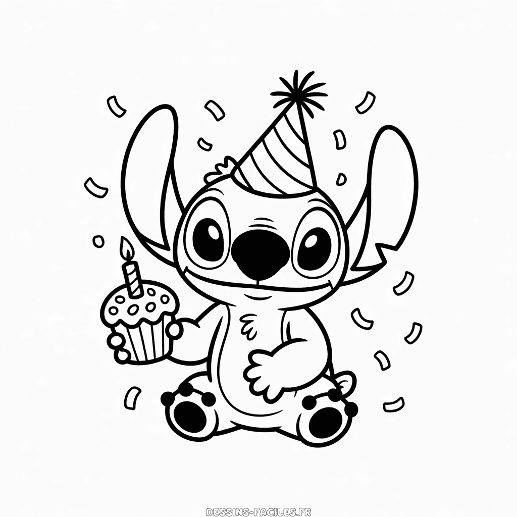 Dessin Facile Anniversaire de Stitch