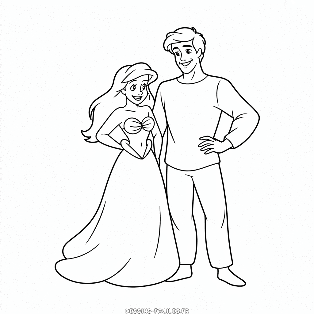 Dessin Facile Ariel et Eric